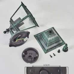 Luminaires Rustiques-hofstein Applique murale d'extérieur Naofe Vert, Noir, 1 lumière