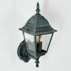 Luminaires Rustiques-hofstein Applique murale d'extérieur Naofe Vert, Noir, 1 lumière