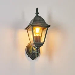 Luminaires Rustiques-hofstein Applique murale d'extérieur Naofe Vert, Noir, 1 lumière