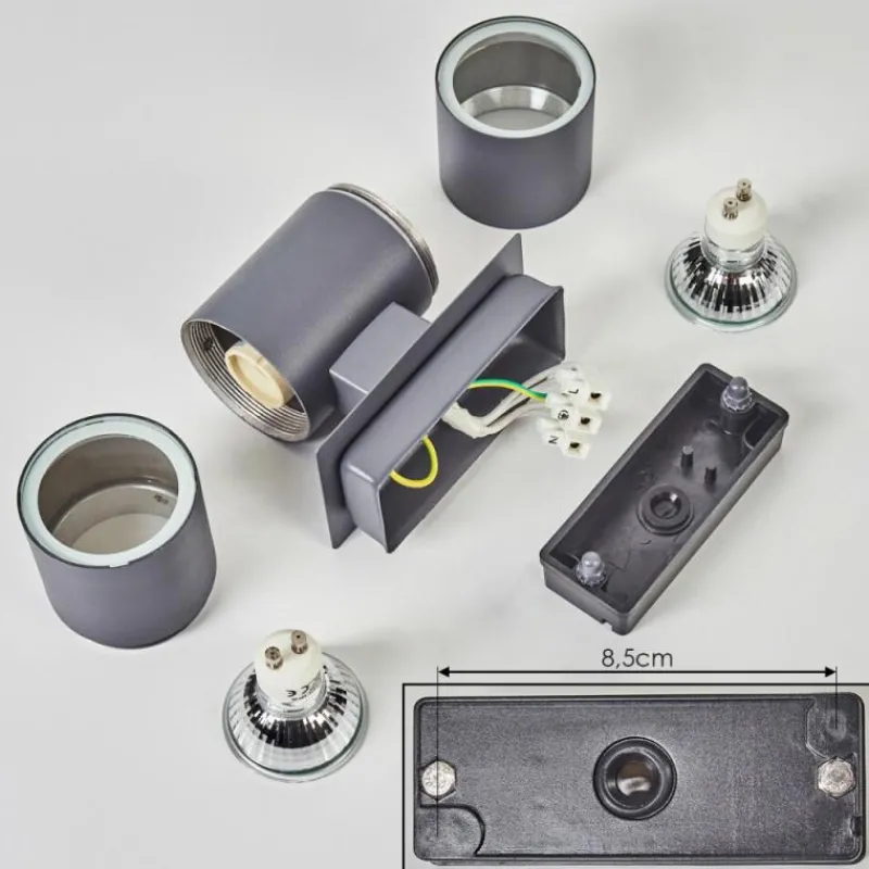 hofstein Applique murale d'extérieur Malaga Anthracite, 2 lumières