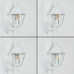 Luminaires Rustiques-hofstein Applique murale d'extérieur Naofe Blanc, 1 lumière