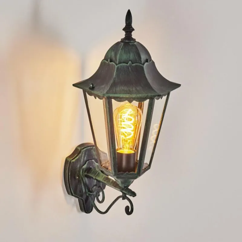 Luminaires Rustiques-hofstein Applique murale d'extérieur Hongkong Vert, Noir, 1 lumière