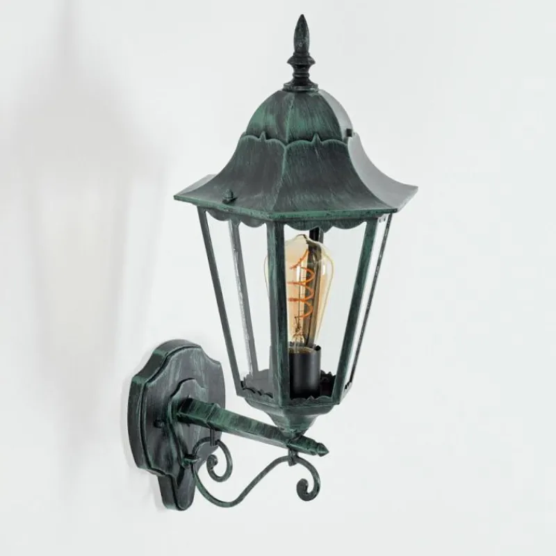 Luminaires Rustiques-hofstein Applique murale d'extérieur Hongkong Vert, Noir, 1 lumière