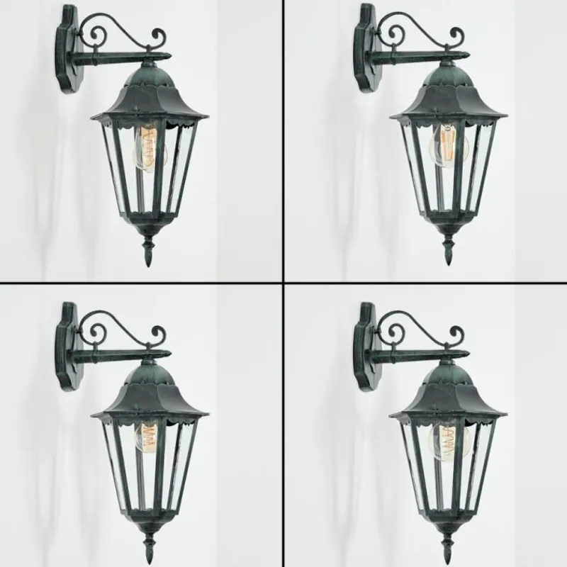 Luminaires Rustiques-hofstein Applique murale d'extérieur Hongkong Vert, Noir, 1 lumière