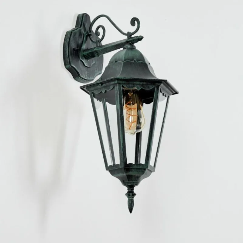 Luminaires Rustiques-hofstein Applique murale d'extérieur Hongkong Vert, Noir, 1 lumière