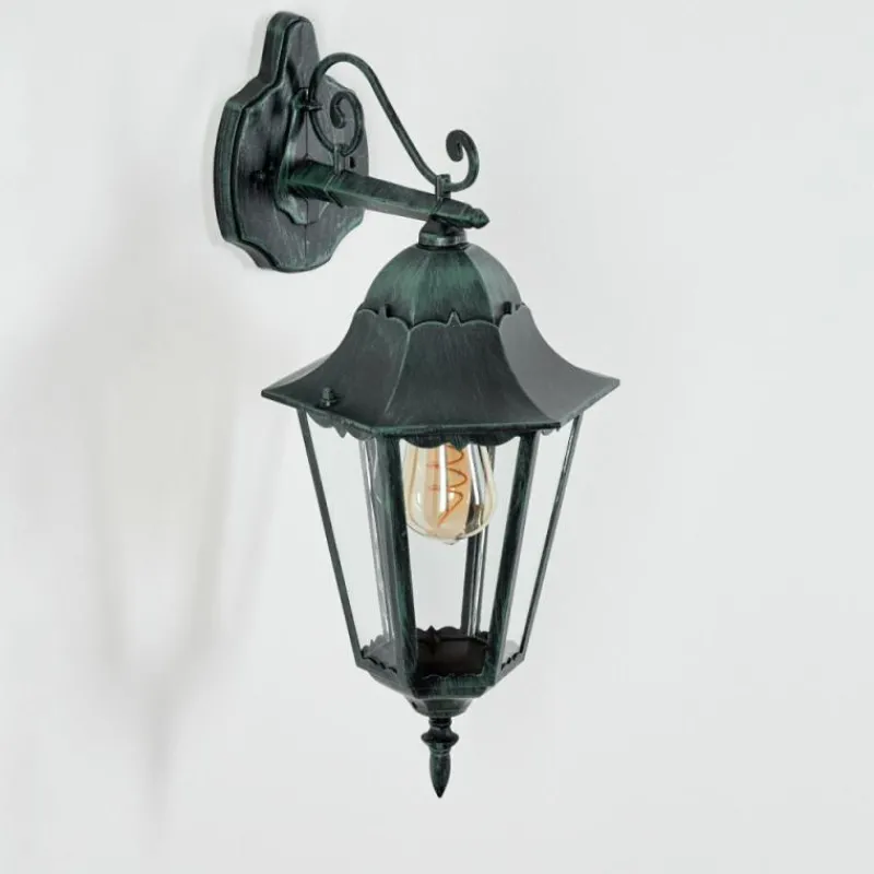 Luminaires Rustiques-hofstein Applique murale d'extérieur Hongkong Vert, Noir, 1 lumière