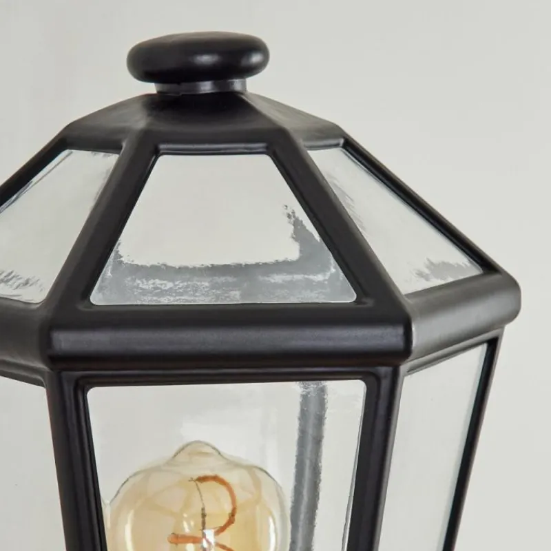 Luminaires Rustiques-hofstein Applique murale d'extérieur Catigny Noir, 1 lumière, Détecteur de mouvement