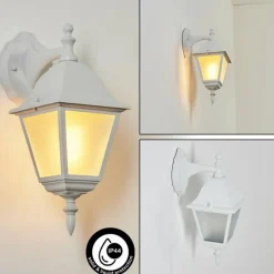 Luminaires Rustiques-hofstein Applique murale d'extérieur Naofe Blanc, 1 lumière