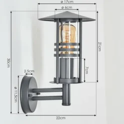 hofstein Applique murale d'extérieur Forli Anthracite, 1 lumière