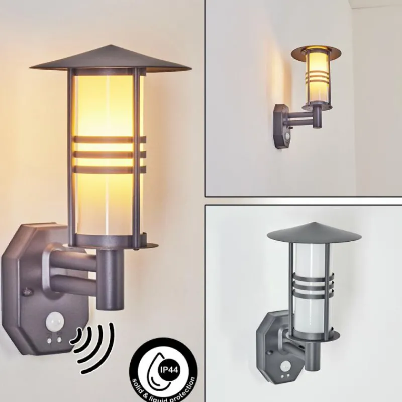 hofstein Applique murale d'extérieur Forli Anthracite, 1 lumière, Détecteur de mouvement