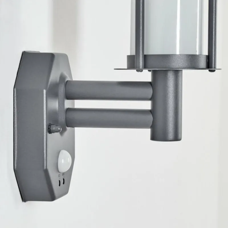 hofstein Applique murale d'extérieur Forli Anthracite, 1 lumière, Détecteur de mouvement