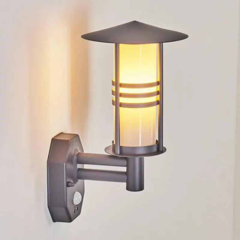 hofstein Applique murale d'extérieur Forli Anthracite, 1 lumière, Détecteur de mouvement