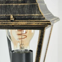 Luminaires Rustiques-hofstein Applique murale d'extérieur Naofe Brun, Or, 1 lumière, Détecteur de mouvement