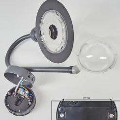 hofstein Applique murale d'extérieur Elima Anthracite, 1 lumière, Détecteur de mouvement