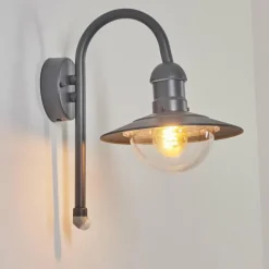 hofstein Applique murale d'extérieur Elima Anthracite, 1 lumière, Détecteur de mouvement