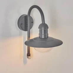 hofstein Applique murale d'extérieur Elima Anthracite, 1 lumière, Détecteur de mouvement