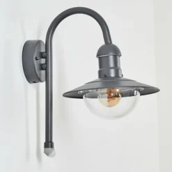 hofstein Applique murale d'extérieur Elima Anthracite, 1 lumière, Détecteur de mouvement