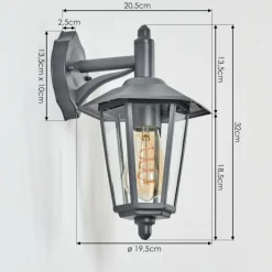 hofstein Applique murale d'extérieur Moskau Anthracite, 1 lumière