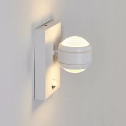 hofstein Applique murale d'extérieur Borlo LED Blanc, 2 lumières, Détecteur de mouvement