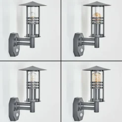 hofstein Applique murale d'extérieur Forli Anthracite, 1 lumière, Détecteur de mouvement