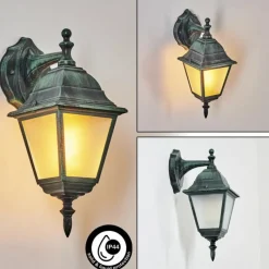 Luminaires Rustiques-hofstein Applique murale d'extérieur Naofe Vert, Noir, 1 lumière