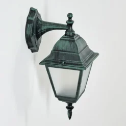 Luminaires Rustiques-hofstein Applique murale d'extérieur Naofe Vert, Noir, 1 lumière