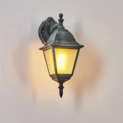 Luminaires Rustiques-hofstein Applique murale d'extérieur Naofe Vert, Noir, 1 lumière