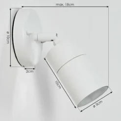 hofstein Applique murale d'extérieur Aketohoin LED Blanc, 1 lumière