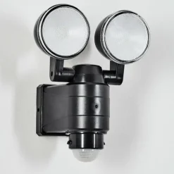 hofstein Applique murale d'extérieur Anyarhwi LED Noir, 2 lumières, Détecteur de mouvement