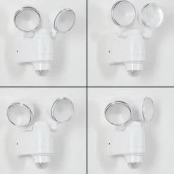 hofstein Applique murale d'extérieur Anyarhwi LED Blanc, 2 lumières, Détecteur de mouvement