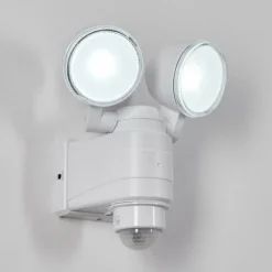 hofstein Applique murale d'extérieur Anyarhwi LED Blanc, 2 lumières, Détecteur de mouvement