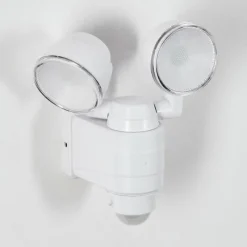 hofstein Applique murale d'extérieur Anyarhwi LED Blanc, 2 lumières, Détecteur de mouvement