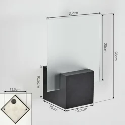 hofstein Applique murale d'extérieur Aasbo LED Noir, 1 lumière