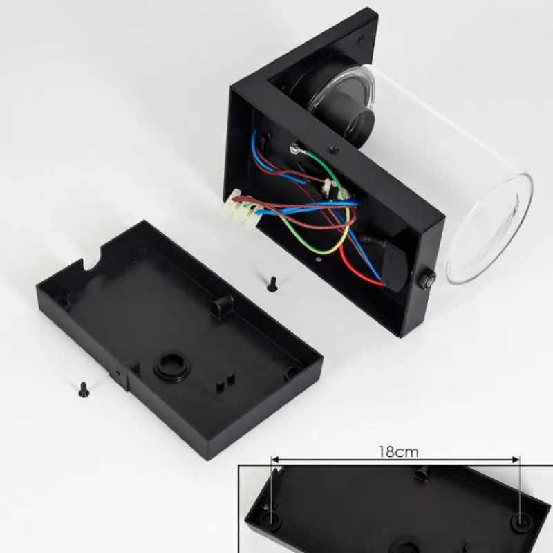hofstein Applique murale d'extérieur Foley Noir, 1 lumière