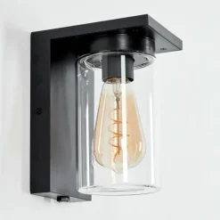 hofstein Applique murale d'extérieur Foley Noir, 1 lumière