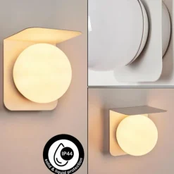 hofstein Applique murale d'extérieur Wimmis Blanc, 1 lumière