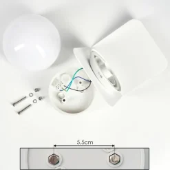 hofstein Applique murale d'extérieur Wimmis Blanc, 1 lumière