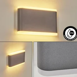 hofstein Applique murale d'extérieur Grude LED Anthracite, 2 lumières