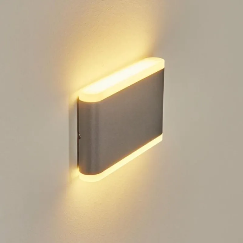 hofstein Applique murale d'extérieur Grude LED Anthracite, 2 lumières