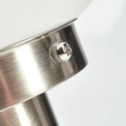 Lampes Vintages & Rétros-hofstein Applique murale d'extérieur Napaskiak Nickel mat, 1 lumière, Détecteur de mouvement