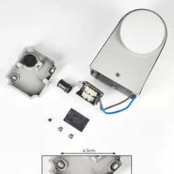 hofstein Applique murale d'extérieur Fanshawe LED Nickel mat, 2 lumières