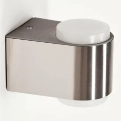 hofstein Applique murale d'extérieur Fanshawe LED Nickel mat, 2 lumières