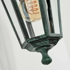 Luminaires Rustiques-hofstein Applique murale d'extérieur Loria Vert, Noir, 1 lumière