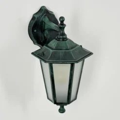 Luminaires Rustiques-hofstein Applique murale d'extérieur Loria Vert, Noir, 1 lumière