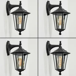 Luminaires Rustiques-hofstein Applique murale d'extérieur Loria Noir, 1 lumière