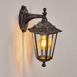 Luminaires Rustiques-hofstein Applique murale d'extérieur Loria Gris, Noir, Argenté, 1 lumière