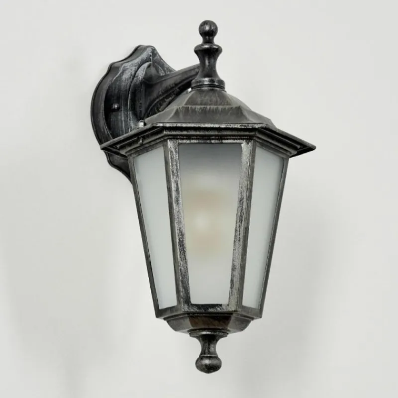 Luminaires Rustiques-hofstein Applique murale d'extérieur Loria Gris, Noir, Argenté, 1 lumière