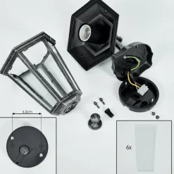 Luminaires Rustiques-hofstein Applique murale d'extérieur Loria Gris, Noir, Argenté, 1 lumière