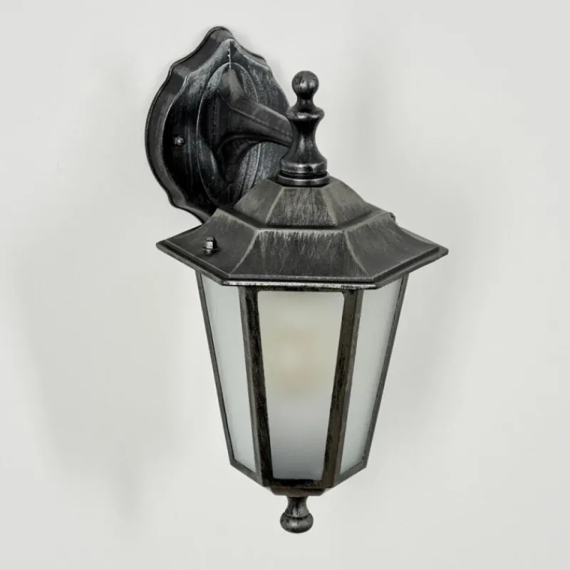 Luminaires Rustiques-hofstein Applique murale d'extérieur Loria Gris, Noir, Argenté, 1 lumière