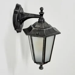 Luminaires Rustiques-hofstein Applique murale d'extérieur Loria Gris, Noir, Argenté, 1 lumière